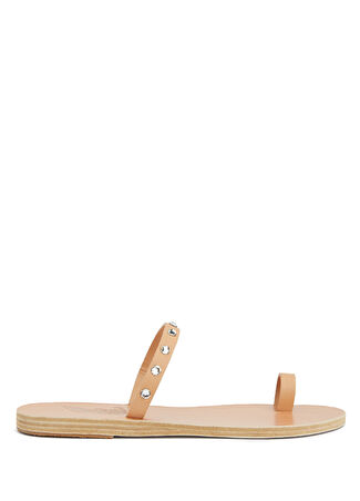 Ancient Greek Sandals Kadın Audrey Bej Deri Terlik 36