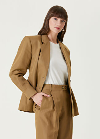 House Of Dagmar Kadın Taba Keten Ceket Turuncu 38 Fr
