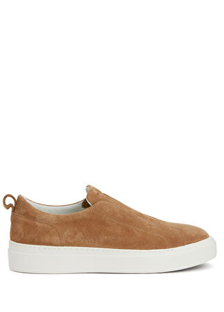 Kiton Erkek Taba Logo Detaylı Süet Sneaker Turuncu 10 Uk -1