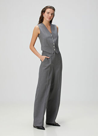 Beymen Collection Collection Kadın Gri Yün Pantolon 34