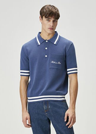 Balmain Erkek Mavi Polo Triko S