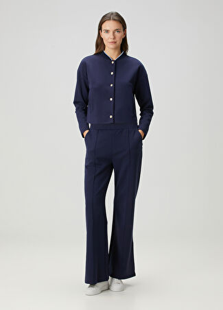 Collection Kadın Lacivert Jersey Pantolon Xs -1