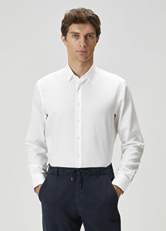 Beymen Club Erkek Comfort Fit Beyaz Non-iron Gömlek Xl -1