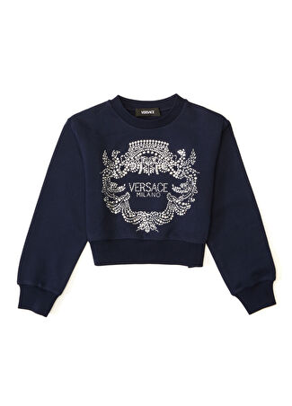 Versace Kız Çocuk Lacivert Sweatshirt 12 Yaş