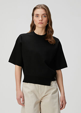 Allsaints Kadın Remi Knit Siyah T-Shirt M