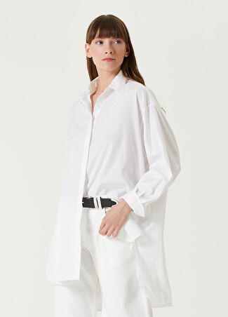 Rag&bone Kadın Fia Relaxed Fit Beyaz Poplin Gömlek Xs/s