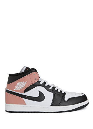 Nike Erkek Air Jordan 1 Mid Deri Sneaker Beyaz 40.5