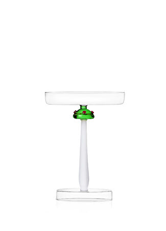 Ichendorf Milano Alice Yeşil Mantar Figürlü Cam Kek Standı 18-5 X 13 Cm Şeffaf -1