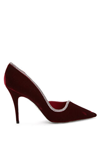 Rene Caovilla Kadın Bordo Kadife Stiletto 36.5