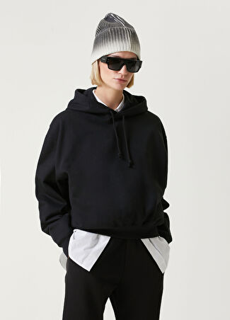 Y-3 Kadın Siyah Kapüşonlu Sweatshirt Xs