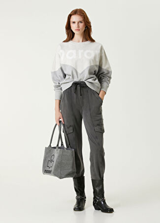 Etoile Isabel Marant Kadın Füme Pantolon Gri 34 Fr