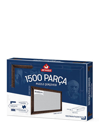Art Puzzle Kahverengi 1500 Parça Demonte Çerçevesi -1