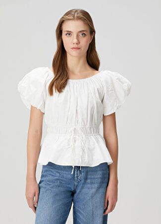 Lauren Ralph Lauren Lauren Ralph Kadın Beyaz Nakışlı Bluz 4 Us
