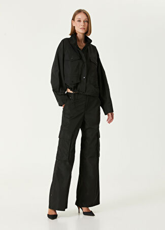 Michael Michael Kors Michael Kors Kadın Siyah Wide Leg Kargo Pantolon 8 Us