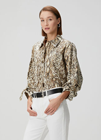 Isabel Marant Kadın Florida Yılan Baskılı Gömlek 34 Fr