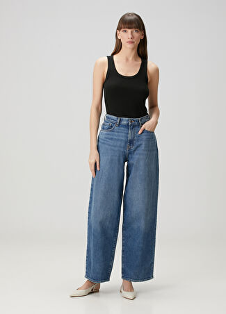 7 For All Mankind Kadın Sam Baggy Mavi Jean Pantolon 23 It -1