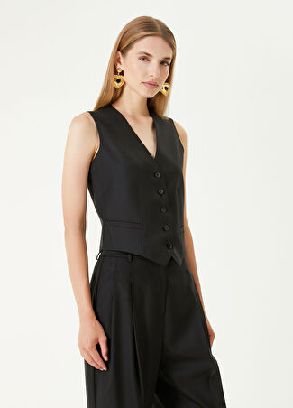 Beymen Collection Collection Kadın Siyah Yün Yelek 34