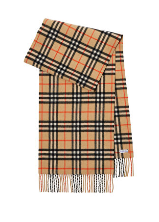 Burberry Check Bej Kaşmir Atkı - 1