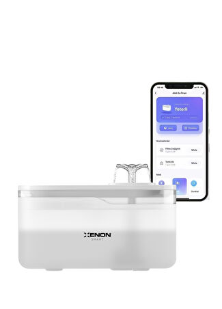 Xenon Smart Şeffaf Otomatik Kedi Su Pınarı 2.8 Lt -1