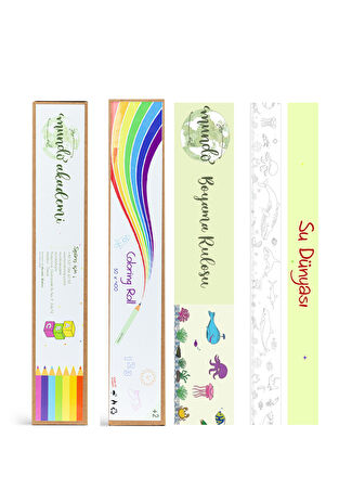 Mundough Coloring Roll Su Dünyası Boyama Seti Çok Renkli -1