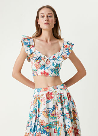 Beymen Collection Collection Kadın Beyaz Desenli Büstiyer Bej 34
