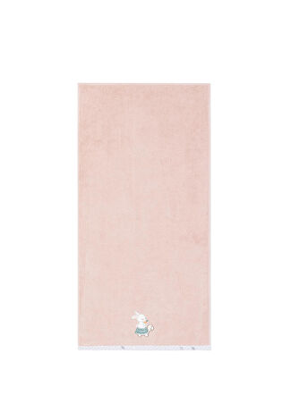 Gezenbebe Hero Bunny Nakışlı Bebek Çocuk Banyo Havlusu 70 X 140 Cm Pembe -1