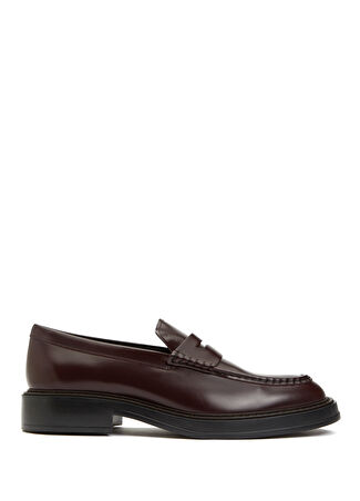 Tod's Erkek Kahverengi Bantlı Deri Loafer 9.5 Uk -1