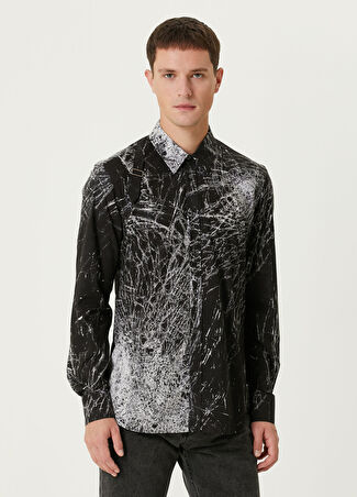 Mcqueen Erkek Siyah Gri Desenli Gömlek 16+ It