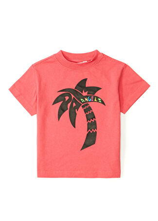 Palm Angels Kız Çocuk Bordo Siyah Figür Baskılı Logolu T-Shirt 12 Yaş Us