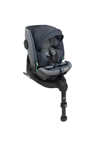 Chicco Bebek Bi-seat I-size Air İsofix'li 360° Dönebilen 0-18 Kg Graphite Bazalı Oto Koltuğu Gri -1