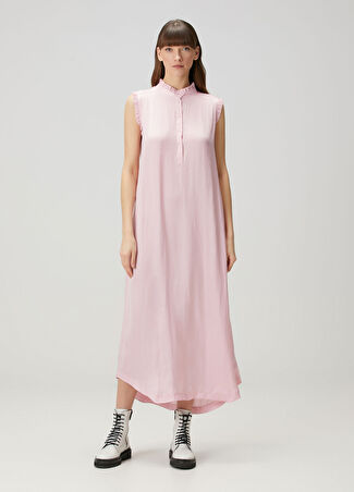 Zadig&voltaire Kadın Raos Pembe Maksi Saten Elbise Xs