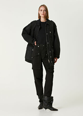 Etoile Isabel Marant Kadın Jannick Lacivert Pantolon 36 Fr