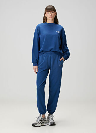 Academia Kadın Indigo Jersey Jogger Pantolon Mavi Xs