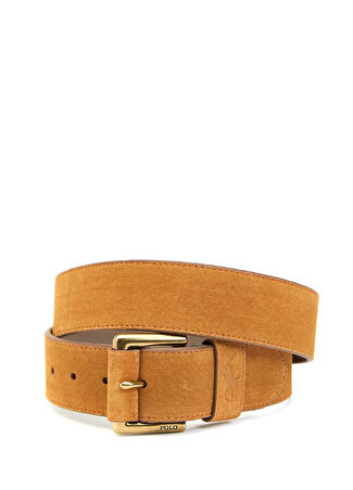Polo Ralph Lauren Erkek Taba Deri Kemer Turuncu 44 It -1