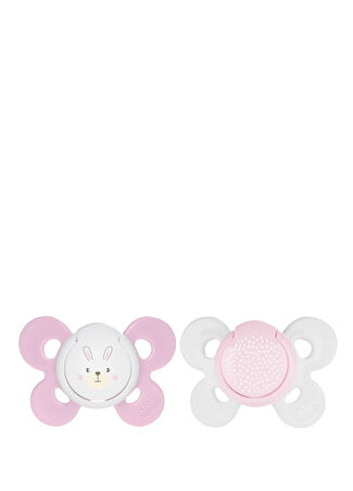 Chicco Çocuk Physio Comfort 0-6 Ay 2’li Kız Silikon Emzik Pembe -1