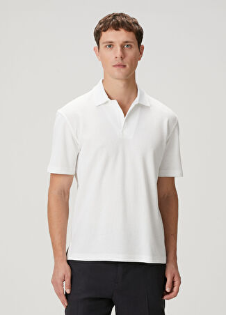 Zegna Erkek Beyaz Polo Yaka T-Shirt 52 It