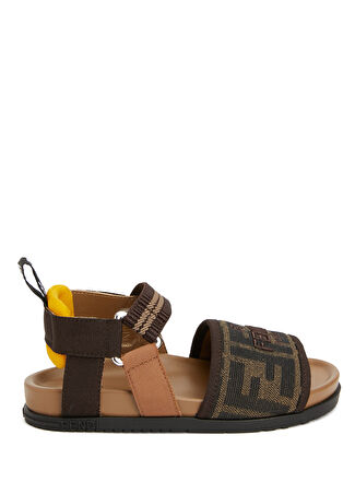 Fendi Çocuk Siyah Kahve Sandalet 27 -1