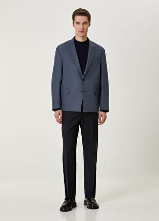 Valentino Erkek Lacivert Yün Pantolon 48 It