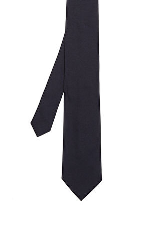 Zegna Erkek Lacivert Desenli İpek Kravat