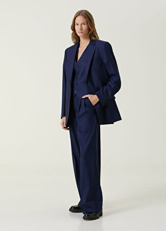 Armarium Kadın Lacivert Wide Leg Yün Pantolon 40 It