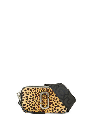 Marc Jacobs Kadın The Cheetah Snapshot Deri Çapraz Çanta Kahverengi