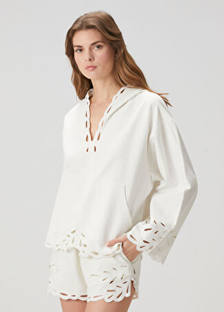 Etoile Isabel Marant Kadın Olvi Kırık Beyaz Bluz 34 Fr