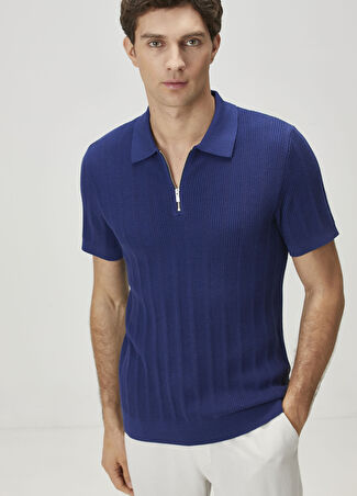 Beymen Collection Collection Erkek Lacivert Polo Yaka Kısa Kollu Triko M