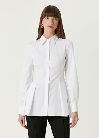 Mcqueen Kadın Beyaz Peplum Detaylı Gömlek 40 It