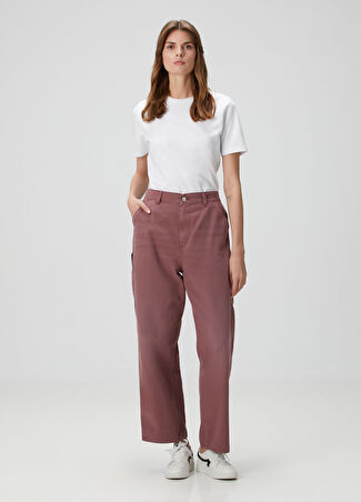 Carhartt Wip Kadın Brandon Gül Kurusu Jean Pantolon Bordo M