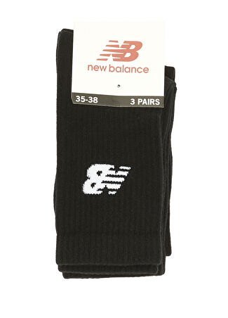 New Balance Erkek Siyah Logolu Çorap S