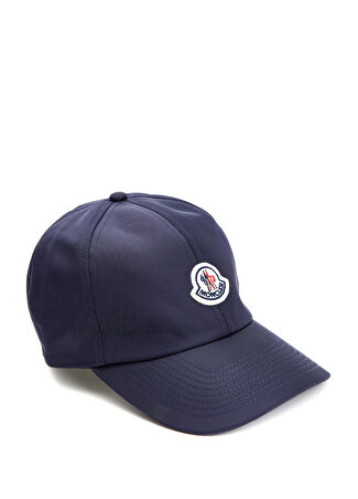 Moncler Kadın Lacivert Logo Detaylı Şapka -1