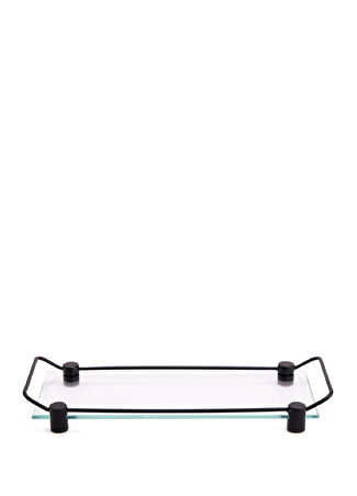 System Bathroom Accessories Cam Siyah Banyo Tepsisi 125x312 Mm -1