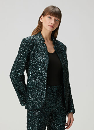 Zadig&voltaire Kadın Koyu Yeşil Payetli Blazer Xs