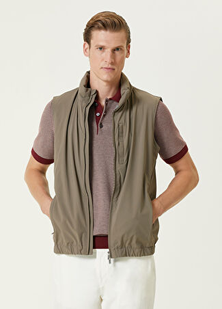 Beymen Collection Collection Erkek Vizon Kapüşonlu Yelek Bej S